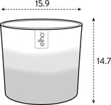 Pot rond elho Color Gradient 16cm - pour intérieur - 100% plastique recyclé - Ø 15,9 x H 14,7 - grès beige/beige
