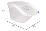9146 Conteneur accessible avec couvercle GN 44199, blanc, 200(h) x 200(l) x 395(p) mm. Boîtes de conservation des aliments Naty Shop
