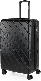 DKNY - Grande Valise 4 Roues Grande Valise Légère - Grande Valise de Voyage à Roulettes. Grande valise de voyage pour avion Valise à coque rigide avec fermeture certifiée - Grande valise à roulettes Argenté Naty Shop Bagages et équipement de voyage Noir L