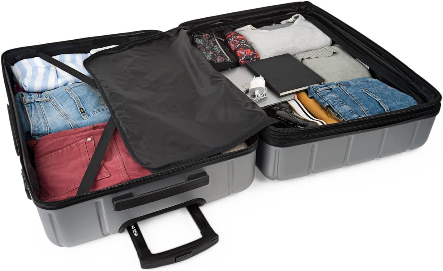 DKNY - Grande Valise 4 Roues Grande Valise Légère - Grande Valise de Voyage à Roulettes. Grande valise de voyage avion Valise à coque rigide avec fermeture certifiée - Grande valise à roulettes Argent Bagages et équipements de voyage Naty Shop