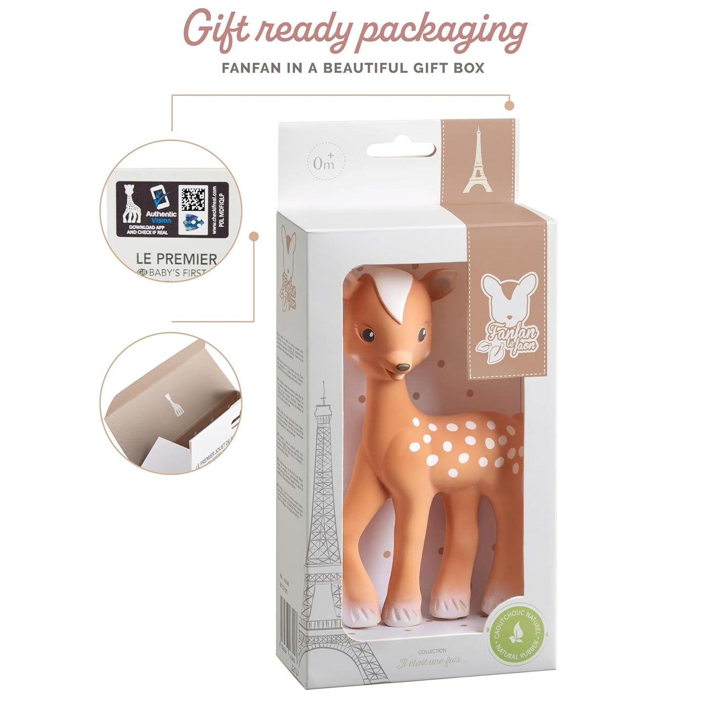Sophie La Girafe Fanfan le cerf, plastique, 616341, marron