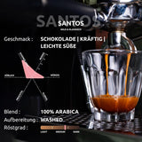 Santos | Café en grains 2500g - 100% Arabica du Brésil | pour expresso, cappuccino ou café filtré fort | Rôti omni | Café classique - l'introduction parfaite au café de spécialité
