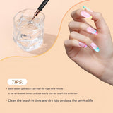Lot de 5 pinceaux à ongles pour contour des ongles, ensemble de pinceaux de conception de peinture, outil de dessin de pointe d'ongle pour lignes longues, détails fins, dessin fin en taille 6/9/12/15/18 mm, noir