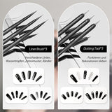 Nagel Pinsel 8 pièces Pinsel pour Gel Vernis, Nageldesign Gel Pinsel Dotting Painting Line Pen pour Nagelack Gel Acryl Nagel Pinsel Nailart Kit Acryl Pinsel Fineliner Nägel Selber Machen