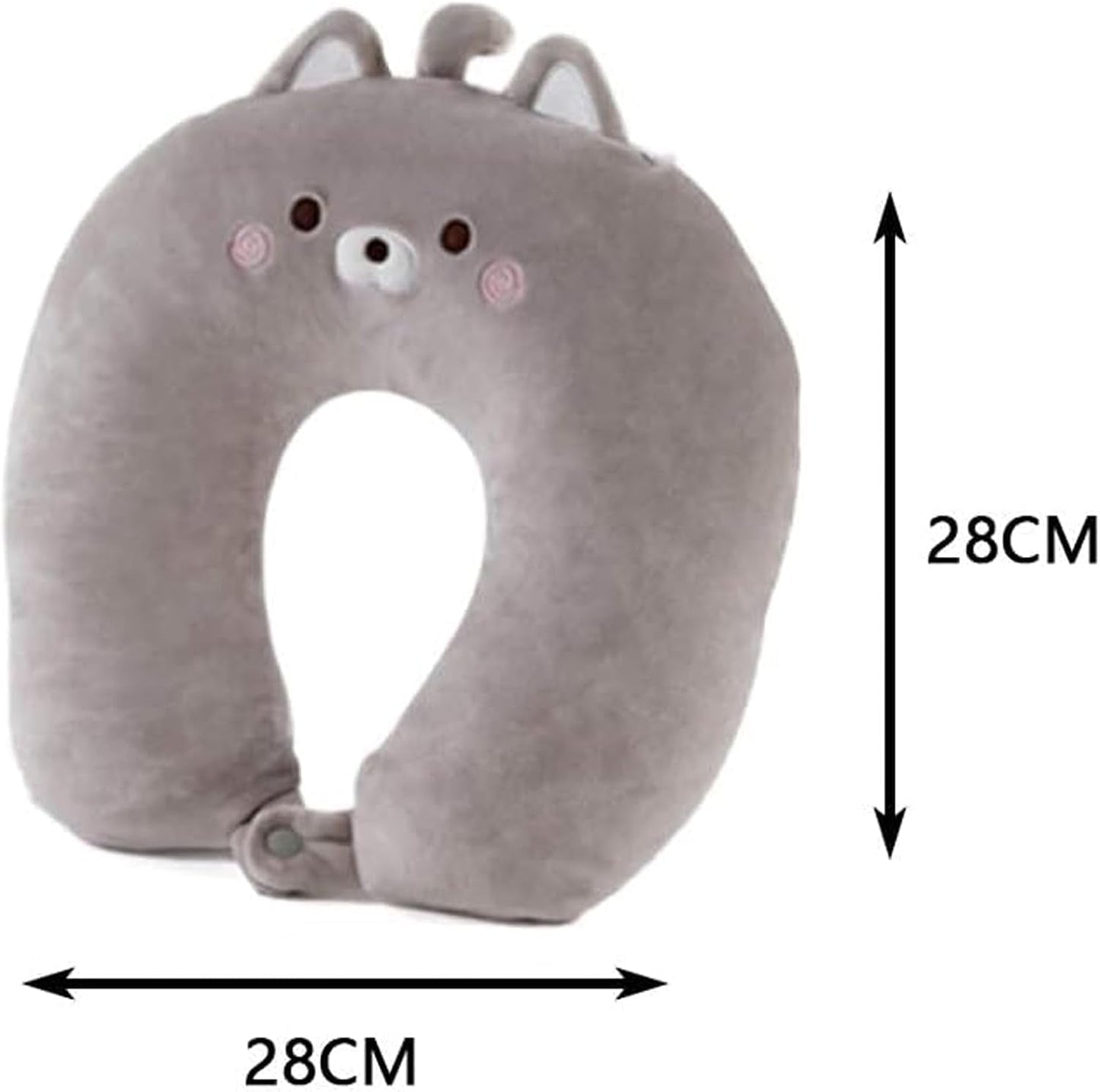 Oreiller cervical 2 en 1 Oreiller cervical en forme de U Oreiller appui-tête Oreiller de soutien du cou Oreiller de soutien du cou Déformation de l'oreiller cervical pour animaux en peluche Pour le camping Randonnée Voiture Avion Oreillers orthopédiques cervicaux Naty Shop