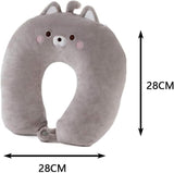 Oreiller cervical 2 en 1 Oreiller cervical en forme de U Oreiller appui-tête Oreiller de soutien du cou Oreiller de soutien du cou Déformation de l'oreiller cervical pour animaux en peluche Pour le camping Randonnée Voiture Avion Oreillers orthopédiques cervicaux Naty Shop