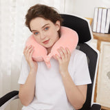 TALLGO Oreiller cervical de voyage, meilleur oreiller d'avion en mousse à mémoire de forme pour appui-tête, oreiller doux réglable pour avion, voiture et maison, oreillers orthopédiques cervicaux roses Naty Shop