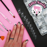 TRIXES 500 pcs Gel Ongles Conseils Ongles Français Clair Acrylique Conseils pour DIY Manucure 10 Modèles Différents