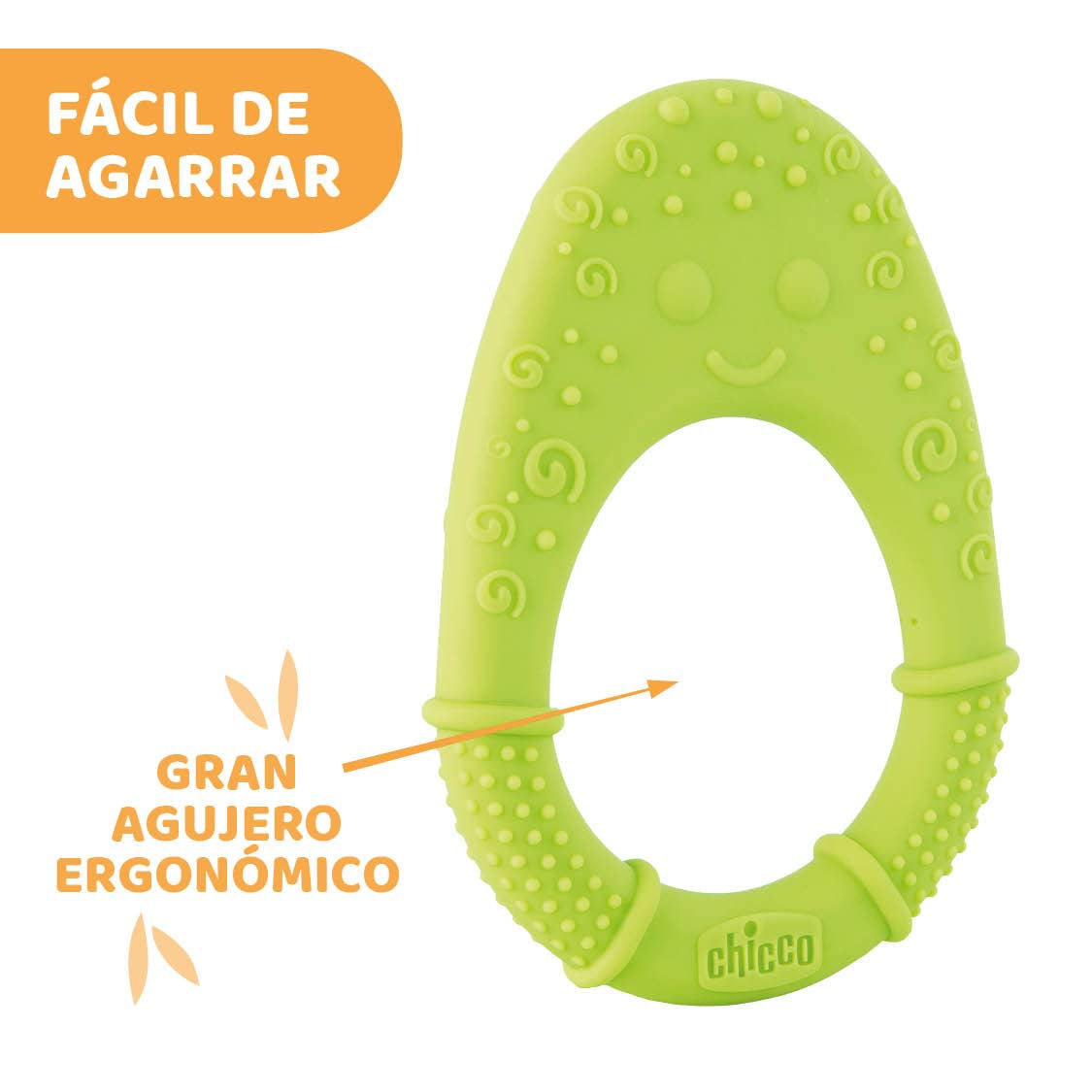 CHICCO - Anneau de dentition souple 2 mois + Vert