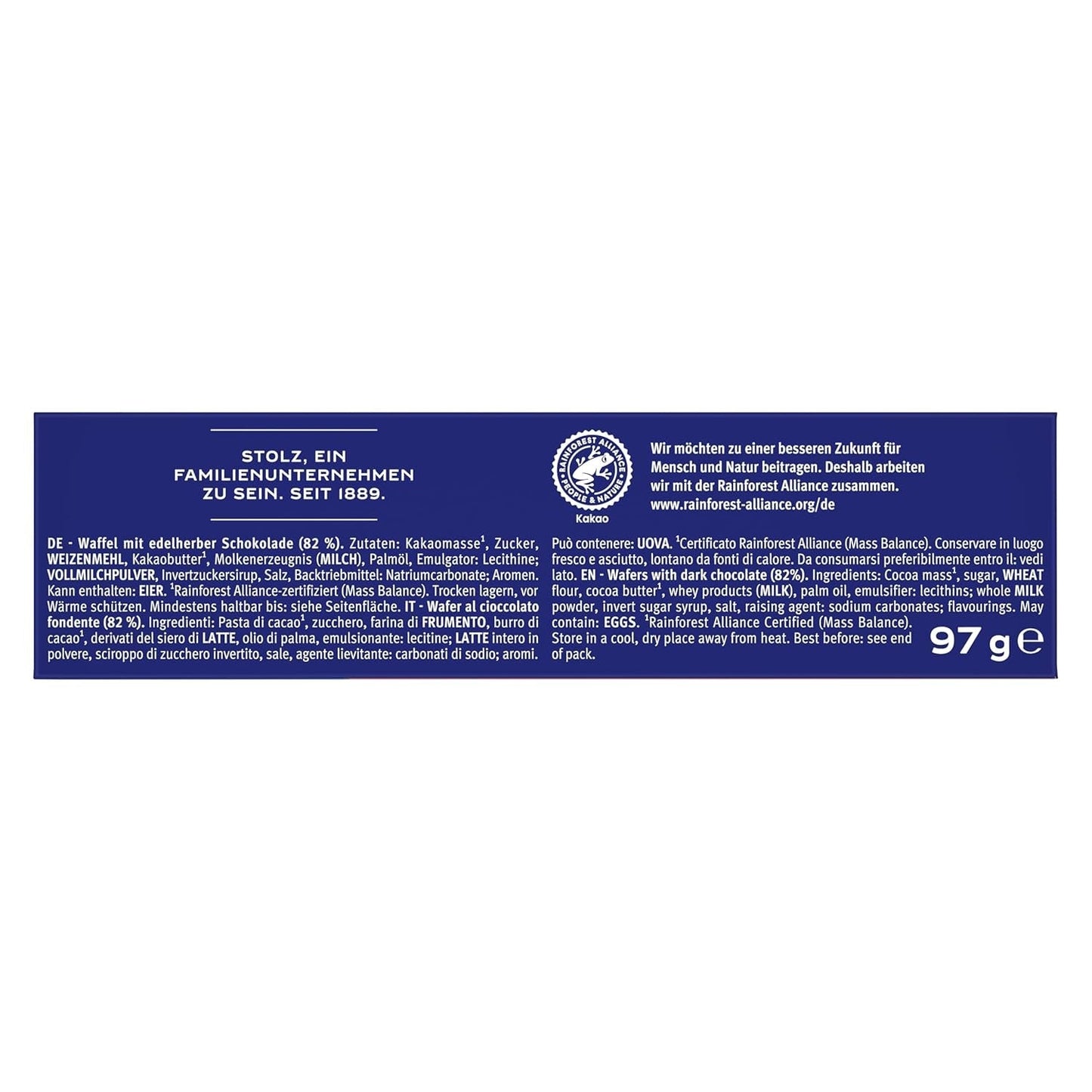 BAHLSEN Gaufrettes au chocolat Edelherb - Gaufrette au chocolat Edelherb (1 x 97 g)