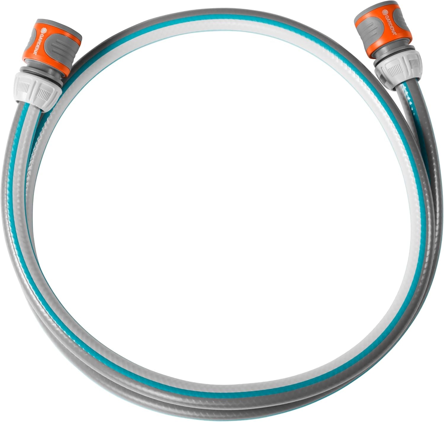 Kit de raccordement Gardena Classic 13 mm (1/2 pouce), 1,5 m : Adaptateur de tuyau pour raccorder un enrouleur de tuyau, tuyau avec composants du système, 22 bar (18011-20)