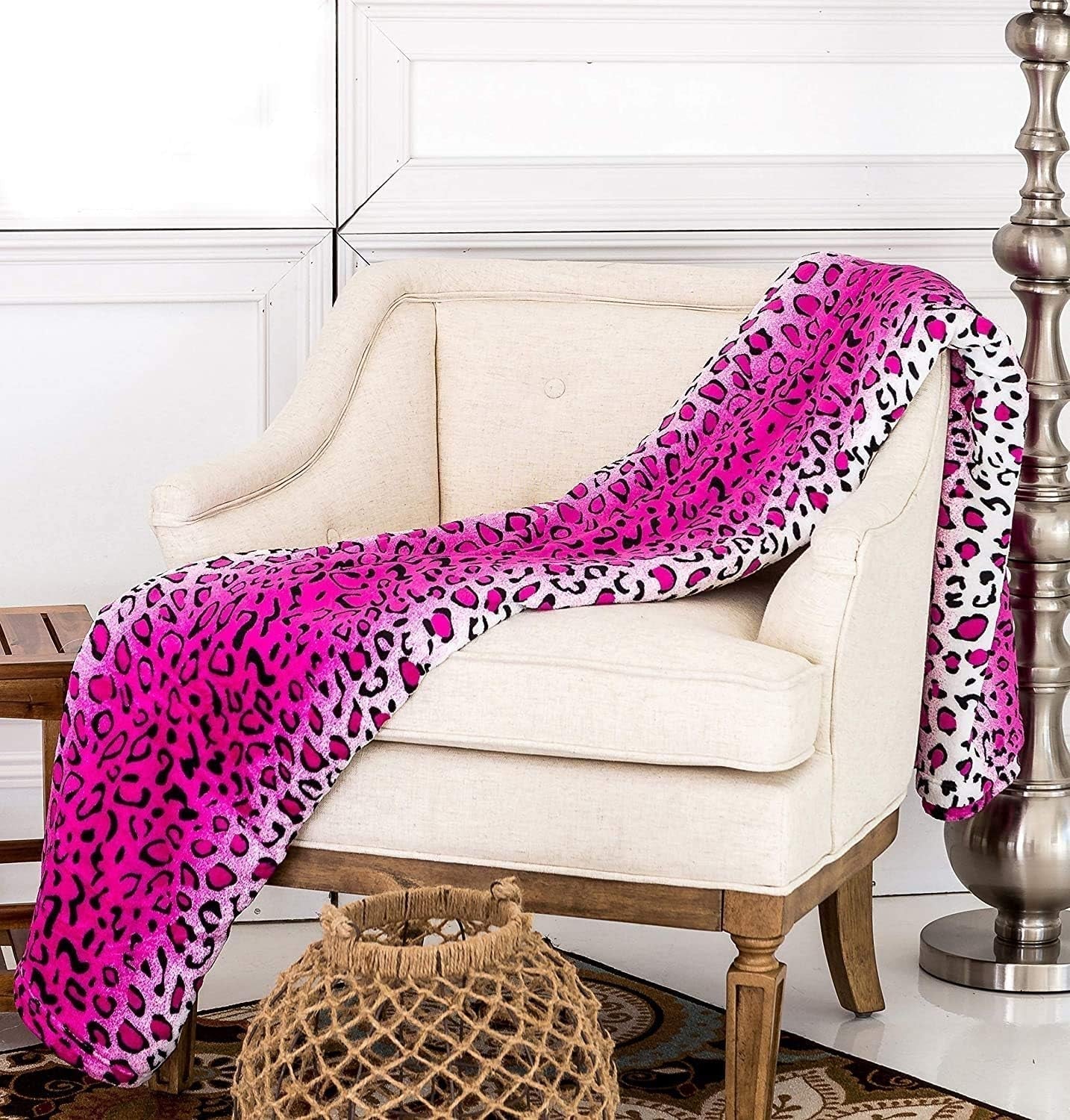 Home Must Haves Queen/King Zèbre Girafe Safari Imprimé Animal Toutes Saisons Couverture de Canapé Super Douce et Chaude Taille de Lit Rose Polyester Rose Léopard Courtepointes et Courtepointes Naty Shop Titre par Défaut
