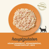 Applaws 100% Natural Nassfutter for Katzen, Hühnerbrust mit Tunfischfilet in Brühe - Packung mit 12 x 70g Beuteln