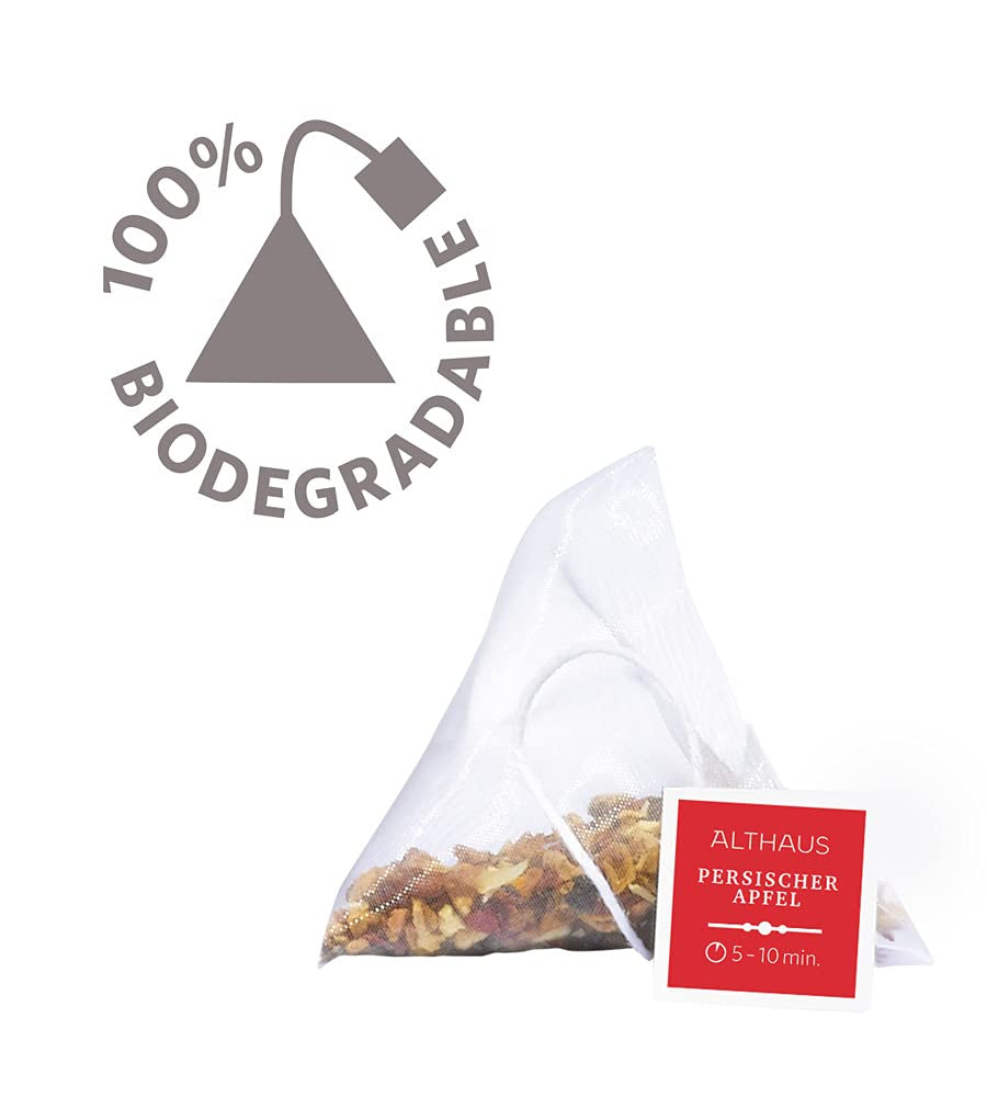 Althaus Tea PERSIAN APPLE ⋅ Thé aux fruits en sachets pyramidaux PYRA PACK ⋅ Thé aux fruits aromatisé à l'arôme pomme ⋅ 15 X 2,75G