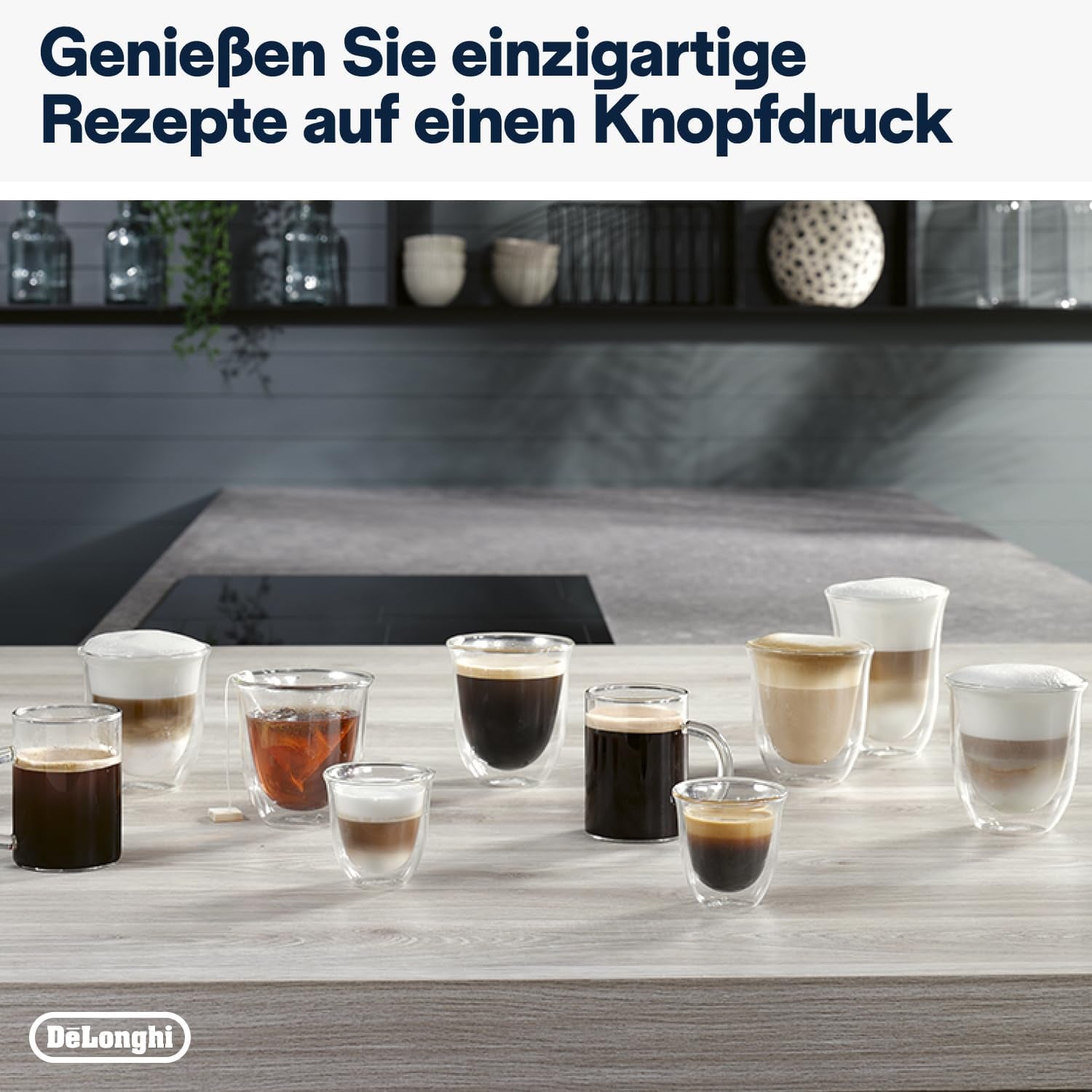 De'Longhi Magnifica Evo Next - Expresso entièrement automatique Perfetto avec mousseur à lait LatteCrema, 13 boissons à une touche, cafetière et cappuccino, écran tactile couleur, titane (ECAM312.80.TB)