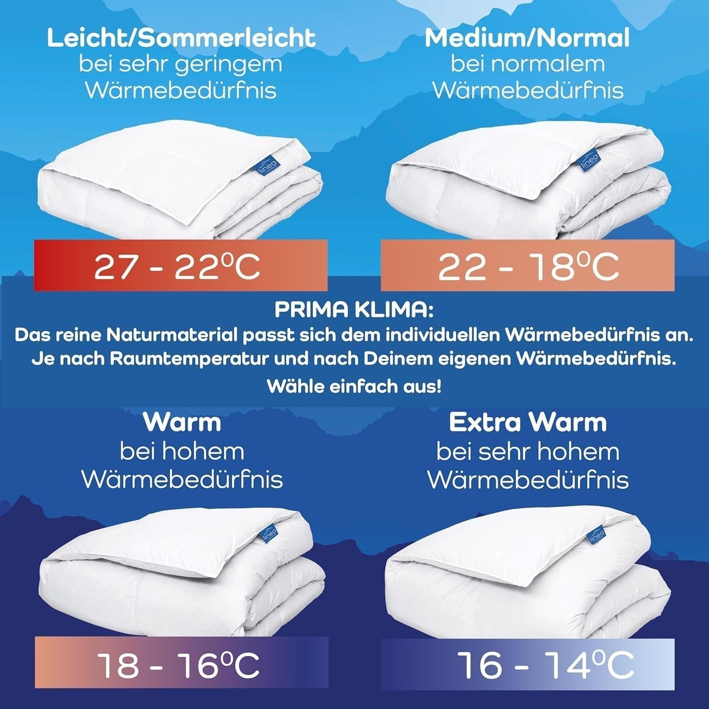 Couette Allnights Couette moyenne 135 x 200 100 % plumes et duvet neufs, hypoallergénique, lavable jusqu'à 60 °C, fabriquée en Allemagne, couettes et couettes blanches Naty Shop