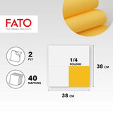 - Papier de soie jetable doux et délicat, paquet de 40 mouchoirs, format 38X38 plié en 4, 2 couches, couleur jaune, papier 100% pure cellulose, certifié FSC (paquet de 2)