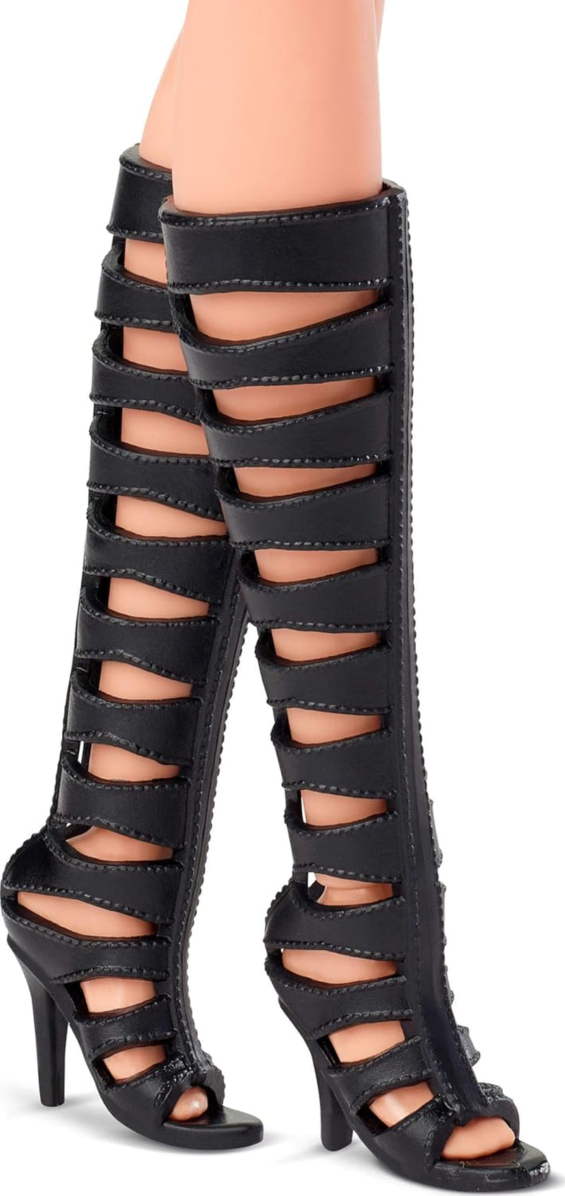 Barbie Basics Modèle 2 Poupée de collection avec cheveux blonds, mini robe noire et bottes de gladiateur, coupe universelle, corps mobile et tête interchangeable, JBH71 Naty Shop Dolls