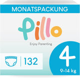 Couches Pillo, taille 7, 84 pièces, 4 paquets de 21 couches chacun, taille 7 - XXL (15+ kg) - Couches Bébé