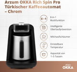 MACHINE à café turque Arzum OKKA RICH SPIN PRO (chrome)