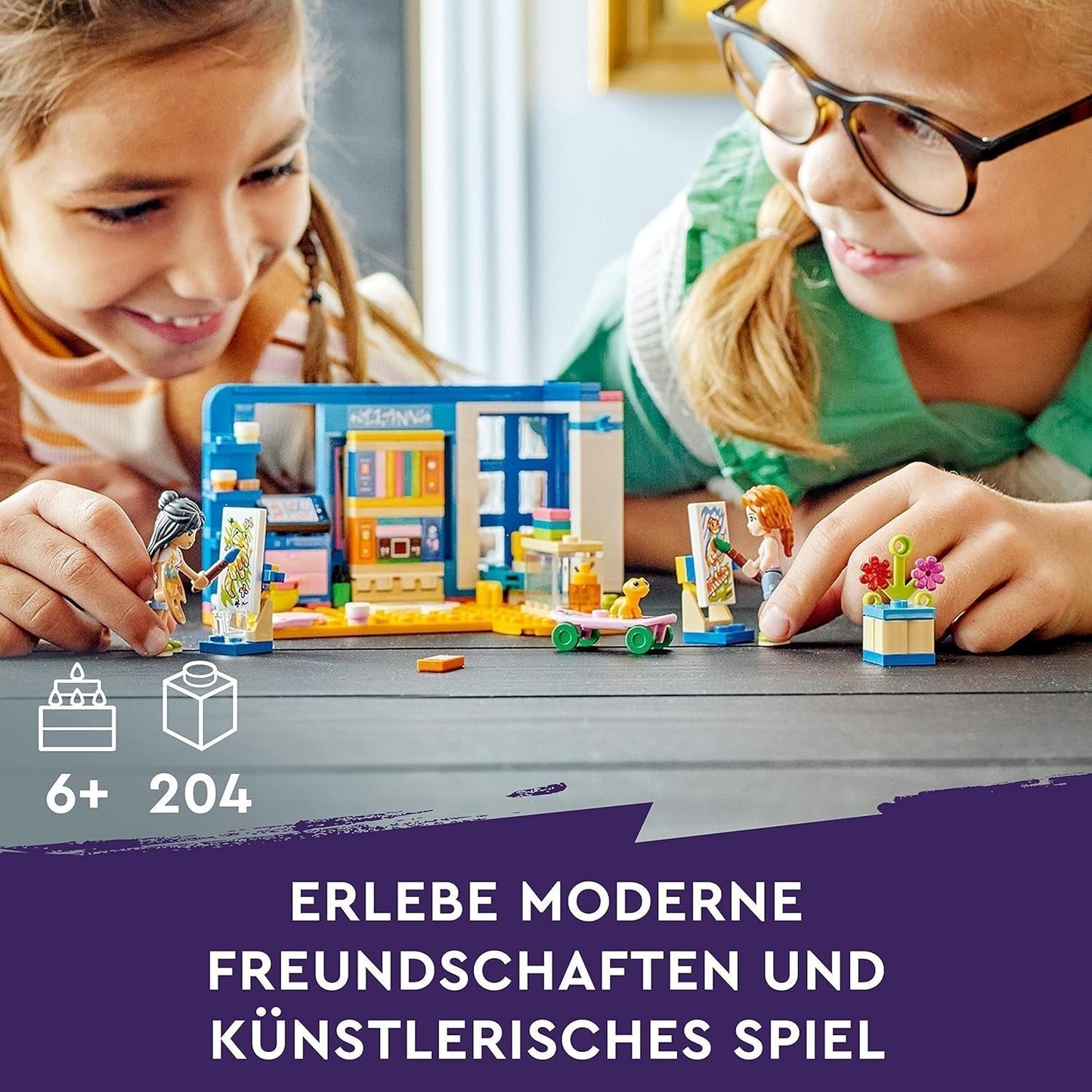 LEGO 41739 Friends La chambre de Liann, mini jouet à thème artistique, petit cadeau de collection avec mini poupées Liann, Autumn et Pet, séries 2023 Besuche den LEGO-Store