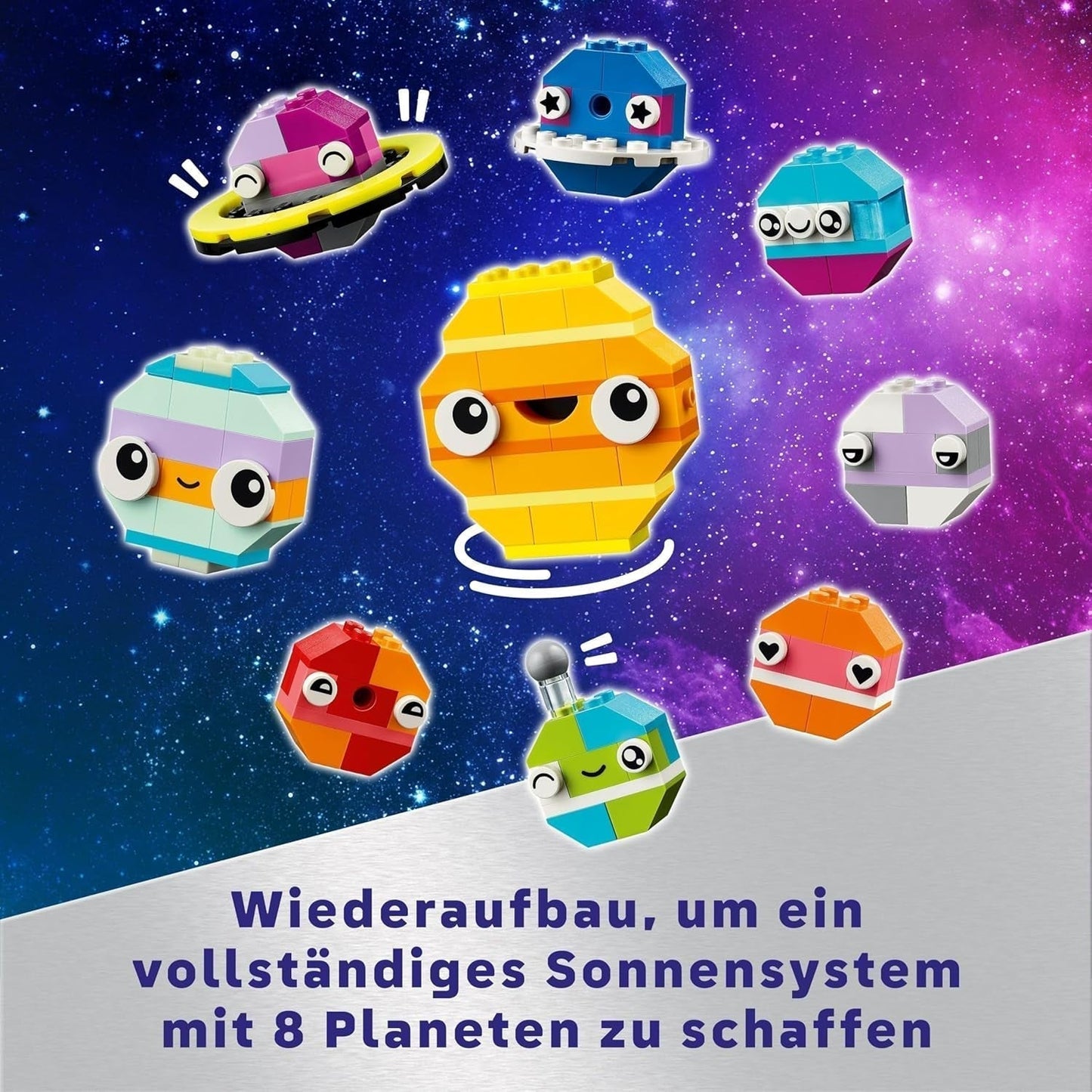 LEGO Classic Creative Space Planets Modèle de construction du système solaire pour enfants Jouet spatial avec fusée Vaisseau spatial Planètes et extraterrestres Cadeau pour enfants de 5 ans Garçons et filles 11037 Jeux de construction Beuche den LEGO-Store