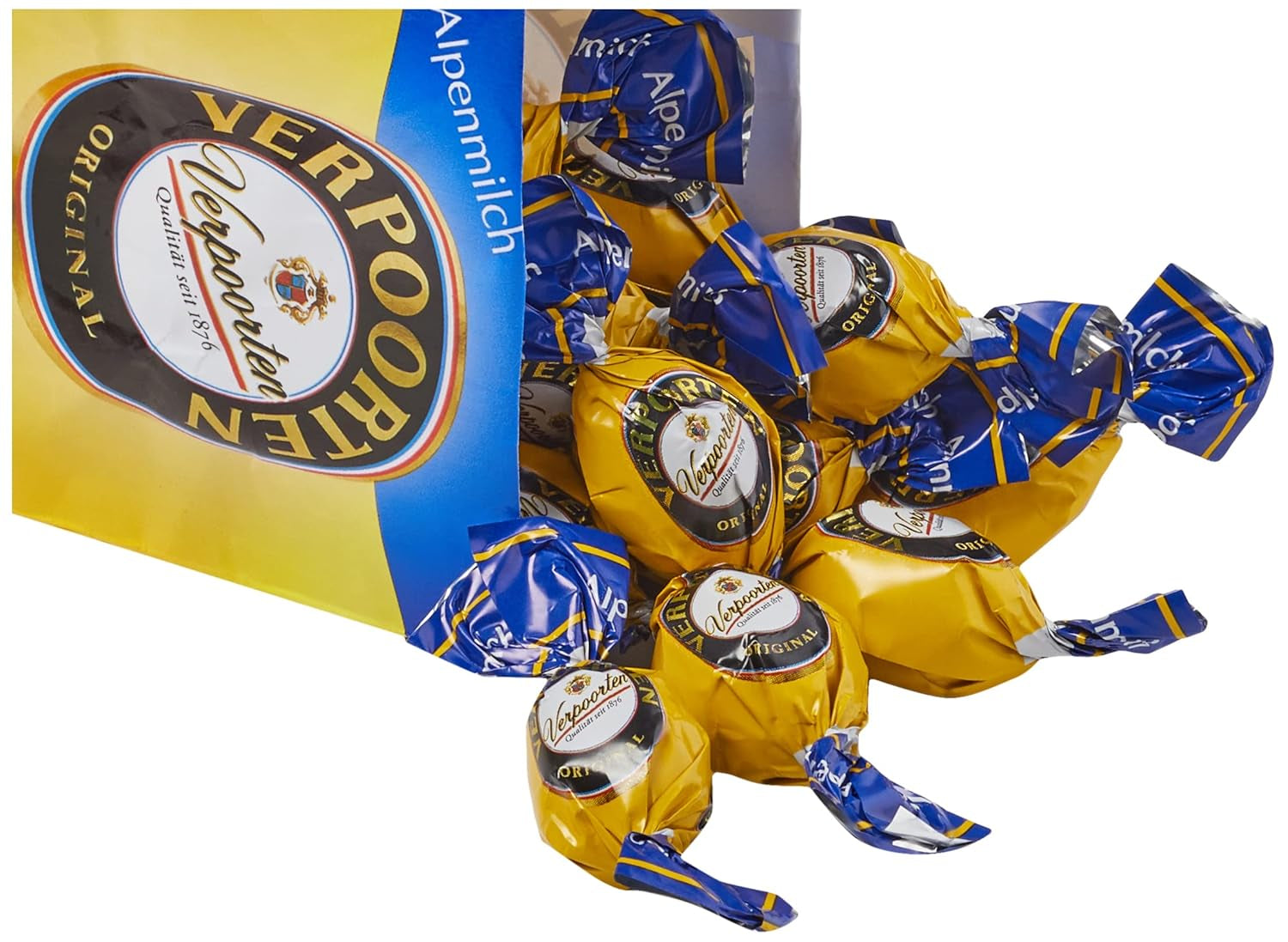 RCP Verpoorten Minis, truffes au lait de poule, chocolat au lait alpin, remplissage liquide, contient de l'alcool, excellent cadeau, 110 g (lot de 2)