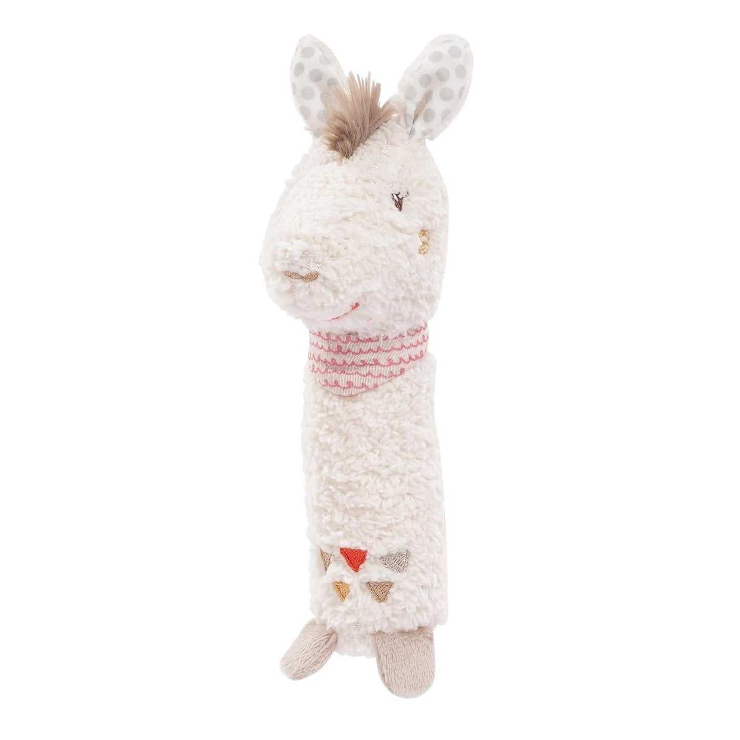 Fehn bâton de préhension pour enfants jouet lapin fehnNatur - jouet d'activité motrice avec hochet pour saisir, câliner - jouet de préhension en coton biologique - jouet pour bébés et jeunes enfants à partir de 0 mois Baby Toys Naty Shop Lama