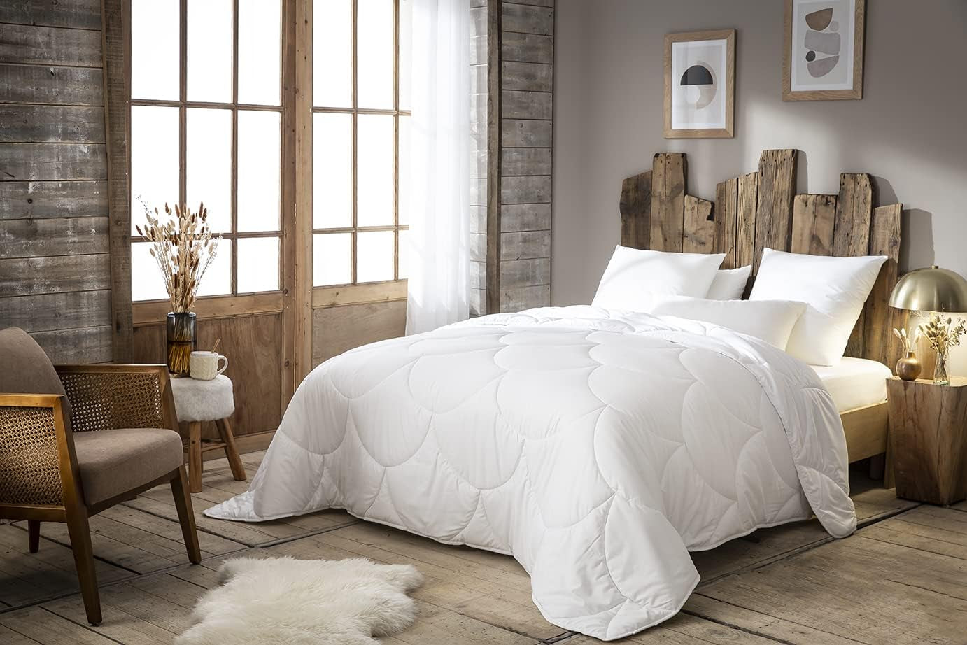 Abeil 15000000538 Couette Douceur Infinie, chaude, polyester, blanc, blanc, 240 X 260 Cm Couettes et couettes Naty Shop 240 X 260 Cm