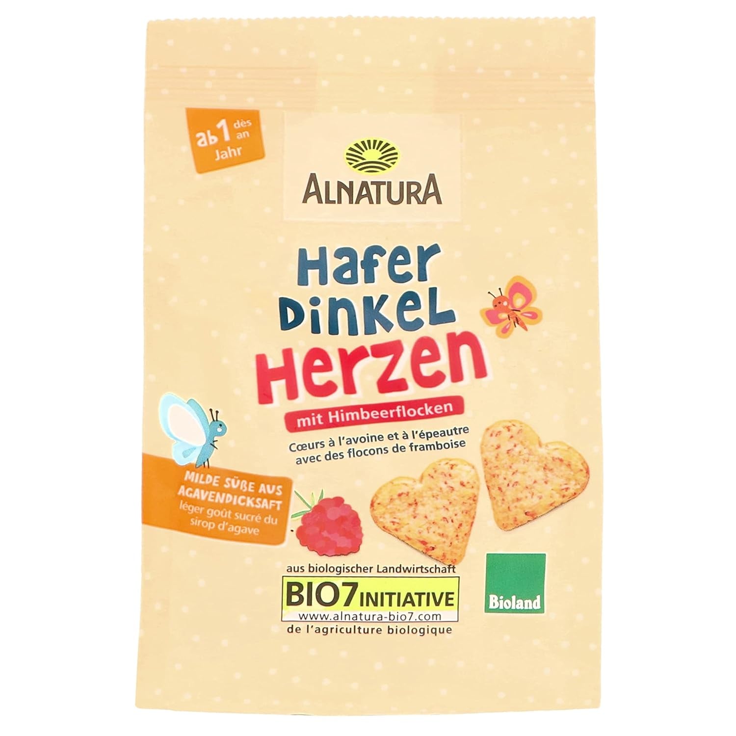 Coeurs d'avoine et d'épeautre bio, dès 1 an, 125 g