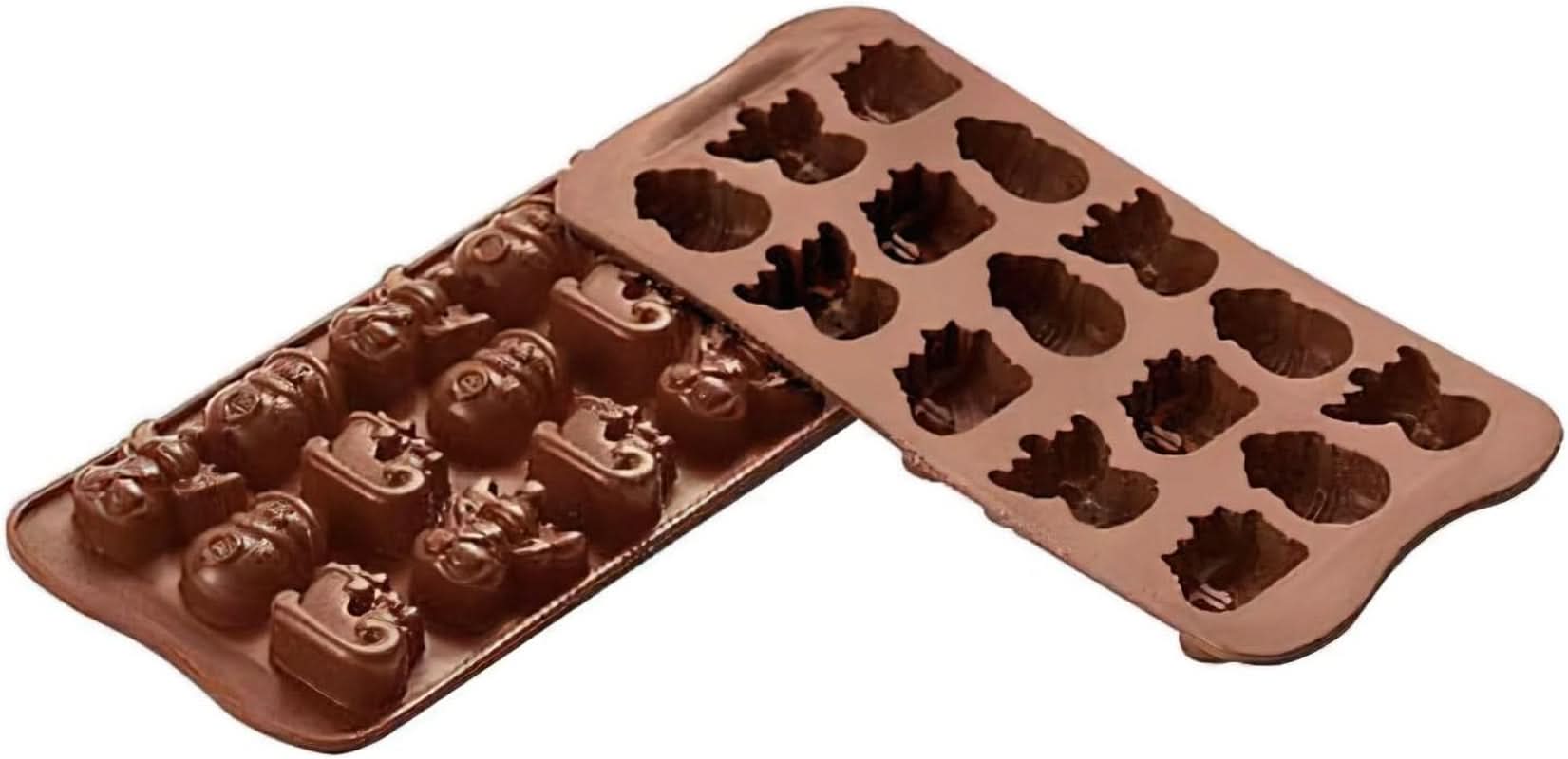 Silikomart 199194, pour Pralines au Chocolat, motif Hiver Cuisine Naty Shop Hiver