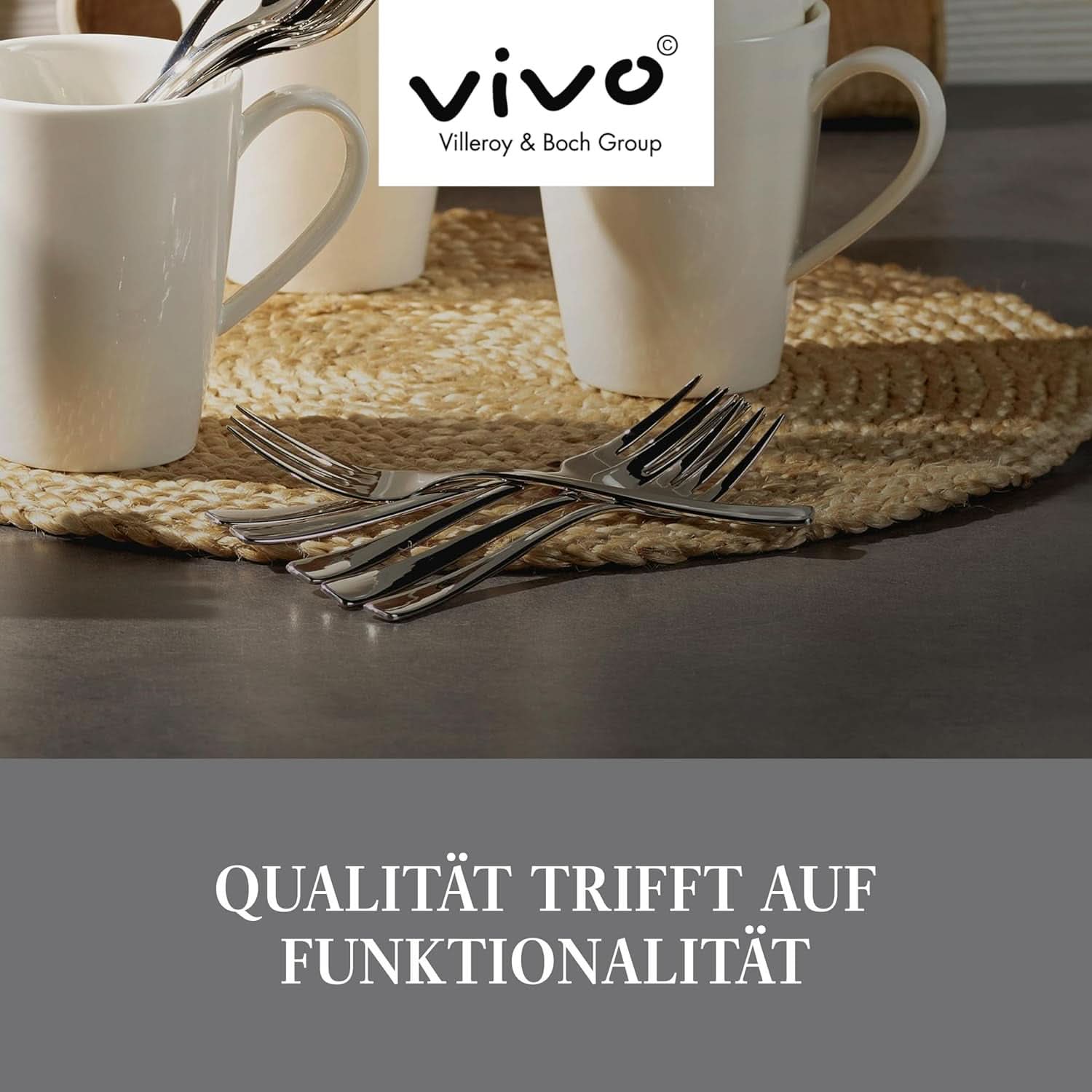 Vivo de Villeroy & Boch - Ménagère Voice Basic 30 pièces pour 6 personnes Naty Shop