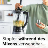 Bosch Batteur sur socle Vitapower Serie 4 MMB6172SN, Version Verbesserte, 10 Jahre Motorgarantie, Edelstahl-Klingen, 1,5L Glasbehälter, Spülmaschinenfeste Teile, 30 000 U/Min, 1200 W, Silver Kitchen Naty Shop