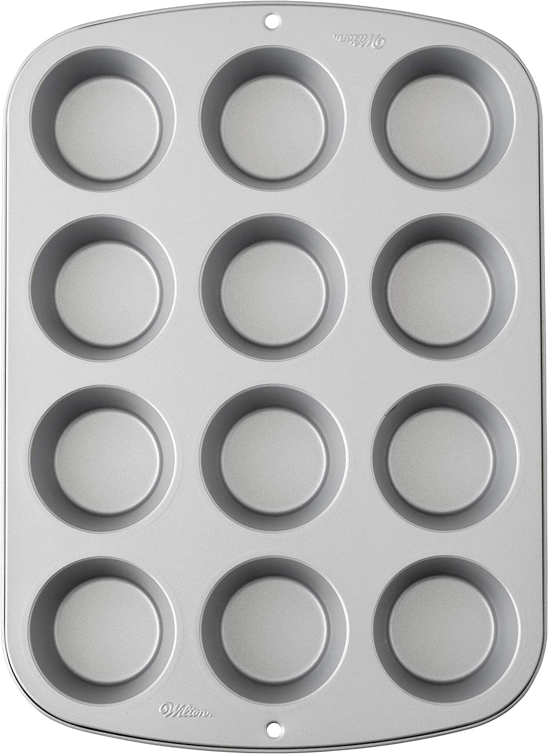 Wilton 03-3118 Cupcake- /Muffin Backform, Recette Right, Antihaft, 12 Vertiefungen, Grau Moules et plaques à pâtisserie Naty Shop