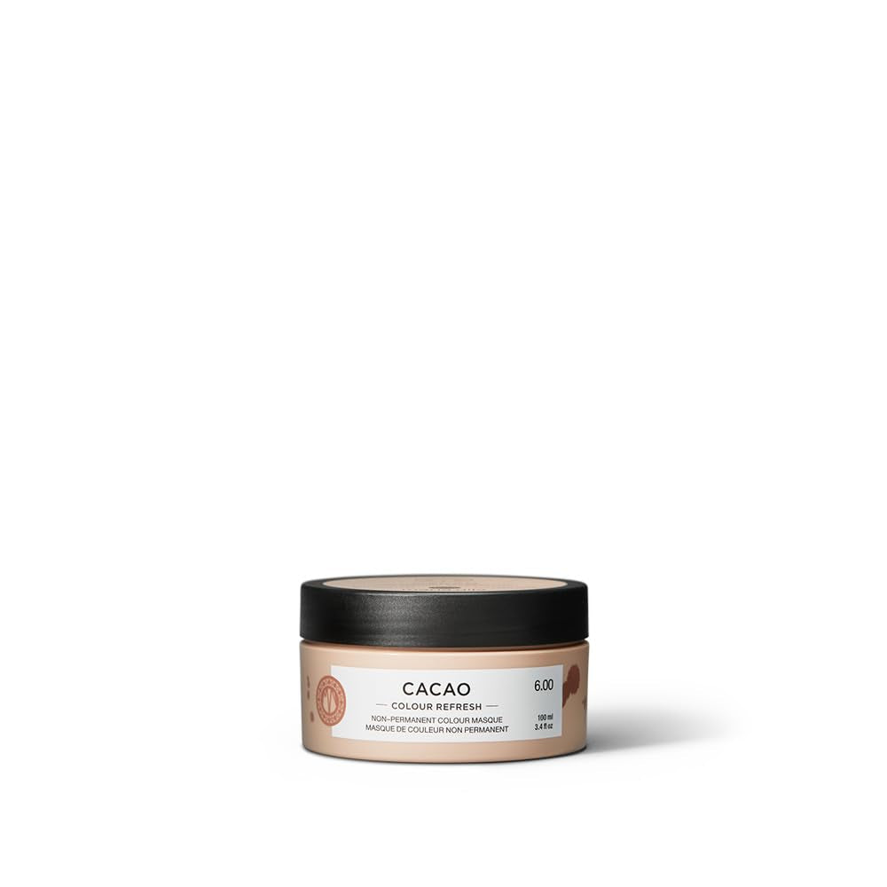 Maria Nila Color Refresh 300 ml - Une bombe colorée nourrissante contenant des pigments colorants temporaires qui rafraîchissent rapidement la couleur des cheveux. 100% végétalien. Sans sulfates et sans parabènes. Teinture capillaire Naty Shop Cacao