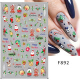 10 Blatt Nagelsticker Weihnachten Nagelaufkleber Selbstklebend Bule White Pine Tree Rentier Nail Art Sticker Dekoration Nageldesign Zubehör