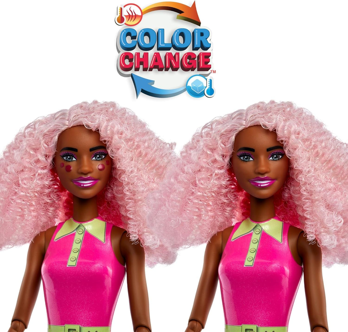 Barbie Pop Reveal Poupée Bubble Tea et accessoires, poupée mannequin parfumée Berry Bliss avec animal de compagnie, 8 surprises, avec changeur de couleur, tasse de rangement, HTJ20