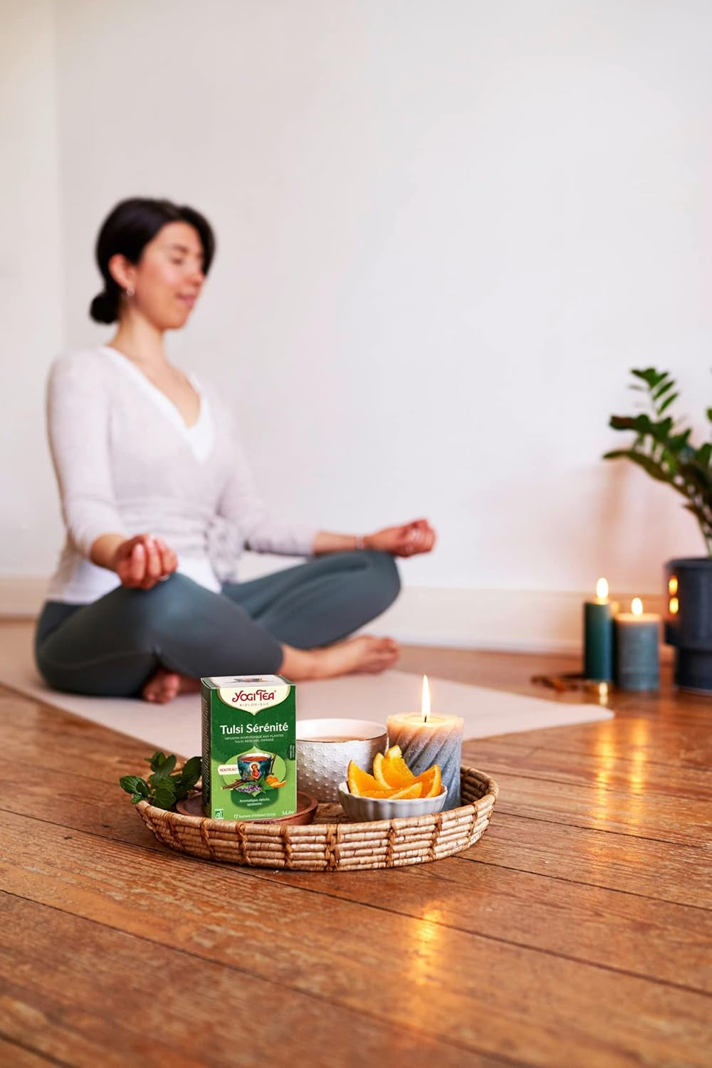Yogi Tea - Tulsi Serenity, tisane ayurvédique, sans caféine, mélange Tulsi - basilic sacré, réglisse et orange, Yogi Tea, paquet de 6, 6 x 17 sachets de thé (102 sachets de thé)