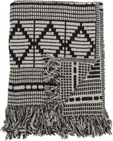 Bloomingville Couvre-lit, noir, coton, 160cm Bloomingville Lits et Couvertures Noir 160cm