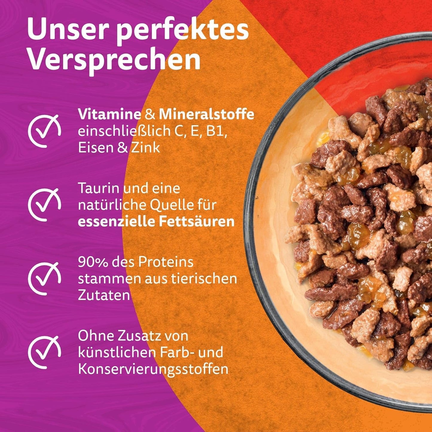 WHISKAS Duo Sachets pour portions de nourriture humide, multipack, combinaison classique en gelée, 12 x 85 g