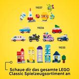 LEGO Classic Creative Animals, boîte avec des briques colorées, construisez des figurines d'animaux en briques comme un chien, un chat, un lapin, un hamster et un oiseau, jouet de construction pour garçons et filles à partir de 5 ans 11034 Jeux de construction Besuche den LEGO-Store