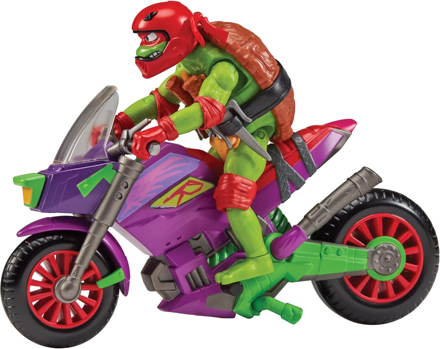 TEENAGE MUTANT NINJA Turtles - Figurine de base Ray Fillet Figurines Naty Shop Purple Dragon Cycle avec Raph