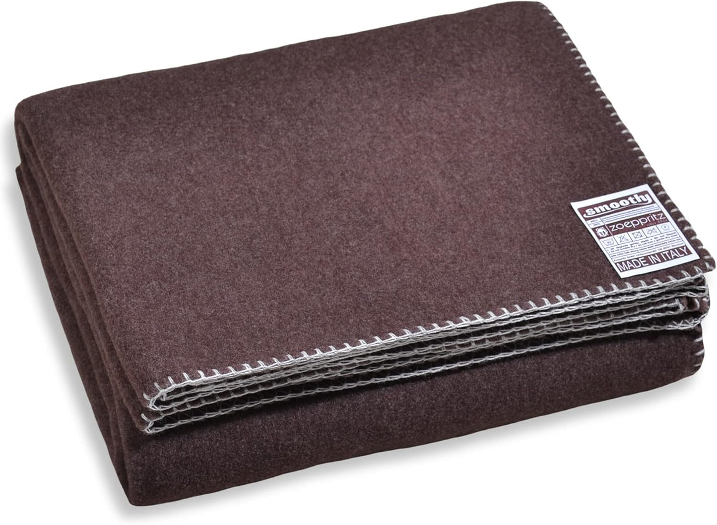 Zoeppritz Since 1828 Couverture polaire Smoothy - Couverture polaire moelleuse et confortable - Vegan - 140X190Cm - 010 Off-White, 010 Offwhite Zoeppritz Since 1828 880 marron foncé 140X190Cm