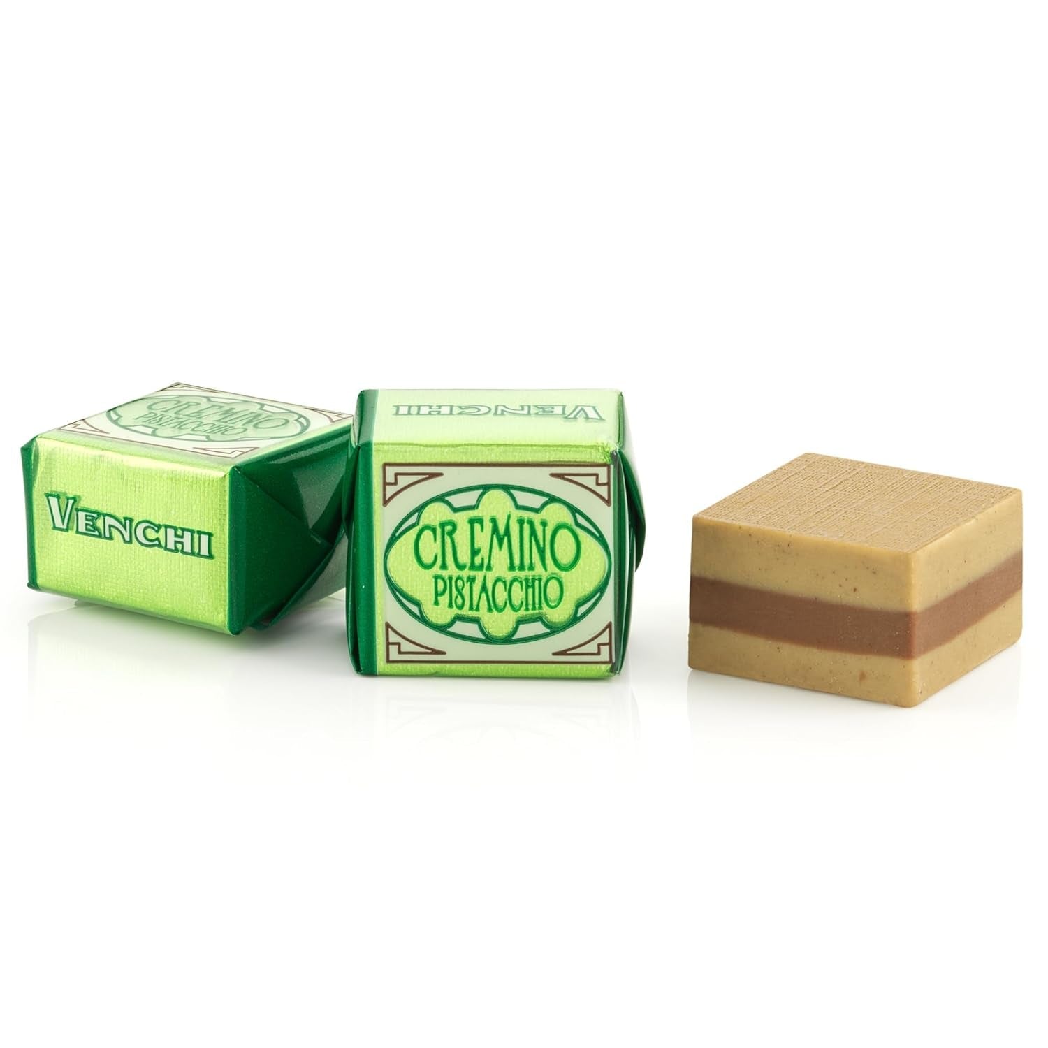 Venchi - Cremini 1878 - Chocolat trois couches au gianduja au lait et pâte d'amande, "Noisettes du Piémont IGP", 1 kg, sans gluten, sans colorants et sans conservateurs