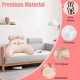 Oreiller de lecture, oreiller de lit, oreiller de dos extra large pour adulte 70 x 50 cm pour lire avec rouleau de cou amovible et bras de support, oreiller de lecture confortable pour lit et canapé (rose, extra large)