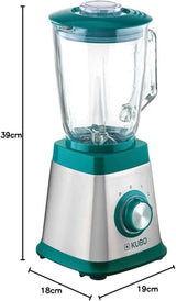 Mixeur Aus Glas, 1000 W, 4 Geschwindigkeiten, 1,5 L, 6 Klingen Aus Edelstahl, Eiswürfelfunktion Kitchen Naty Shop