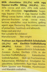 RCP Verpoorten Minis, truffes au lait de poule, chocolat au lait alpin, remplissage liquide, contient de l'alcool, excellent cadeau, 110 g (lot de 2)