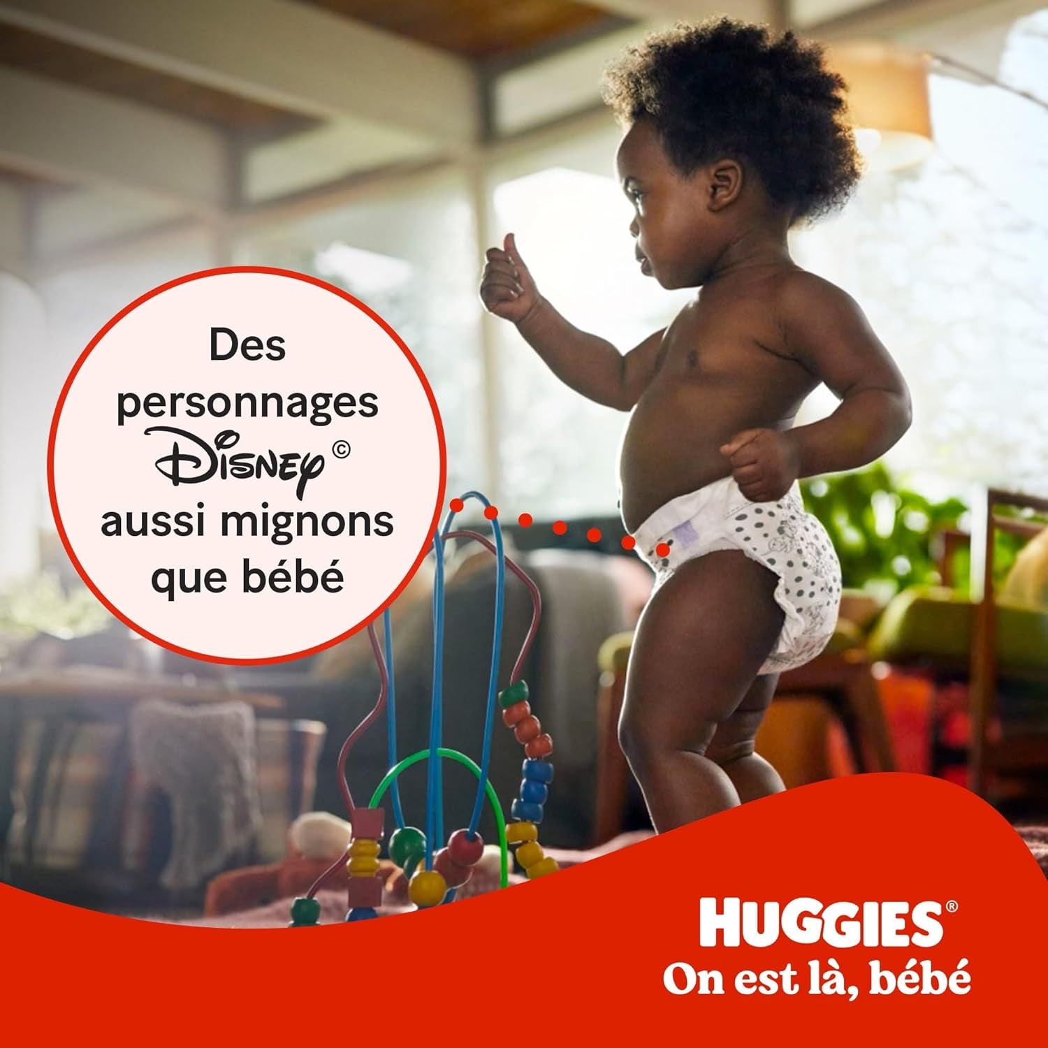 Couches pour bébé Huggies Little Movers, motif Disney, taille 5, 126 pièces (3 x 42), boîte mensuelle