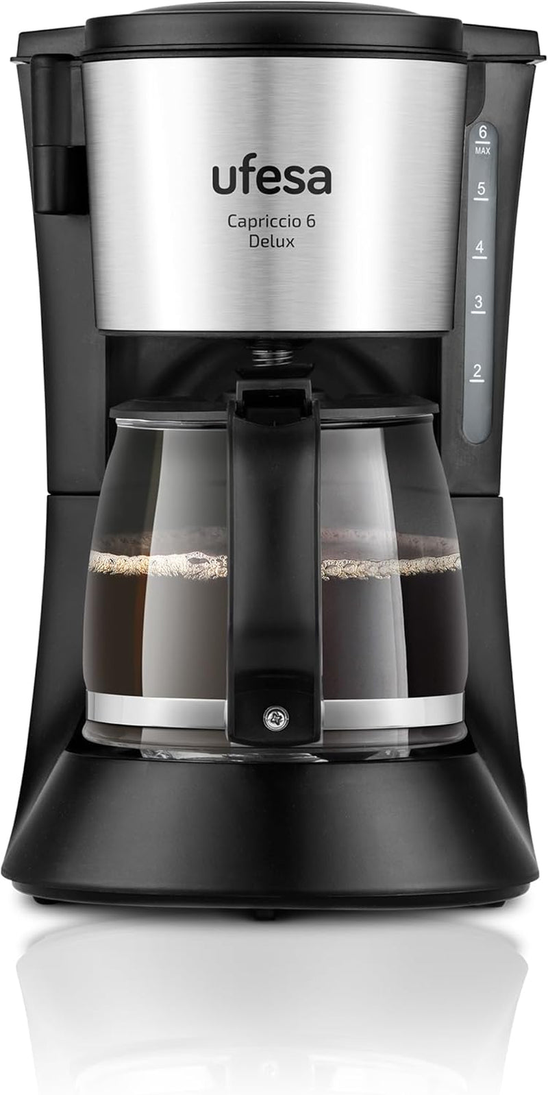 Cafetière filtre Ufesa CG7114 Capriccio, 6 tasses, 600W, carafe 0,6L, système anti-goutte, arrêt automatique, bleu