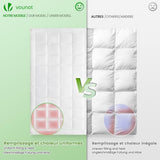 VOUNOT Couette 155X200Cm, Lot de 2 Couettes Hiver 4 Saisons 500GSM, composé de 2 couettes nouées ensemble Couette Adaptable été comme hiver, Norme Oeko-Tex Couettes et couettes Naty Shop